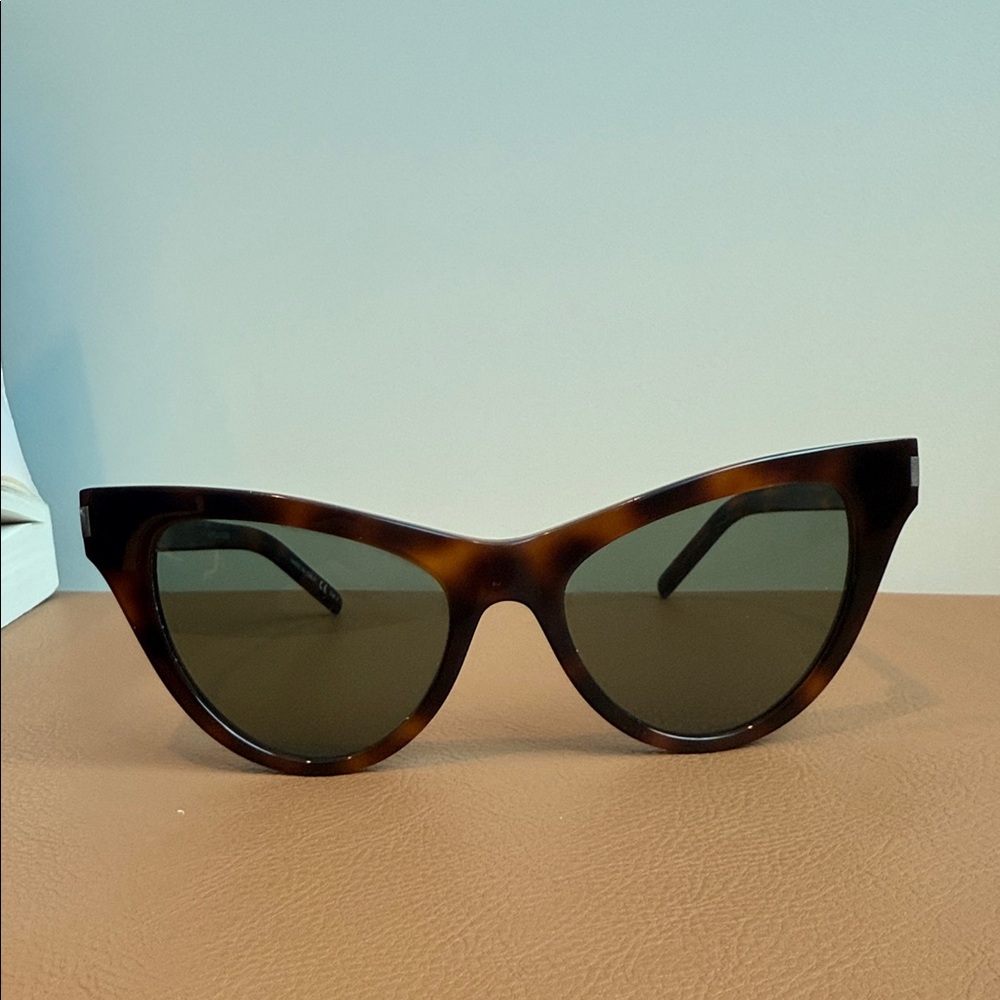 Saint Laurent Brown Cat-Eye Sunglasses